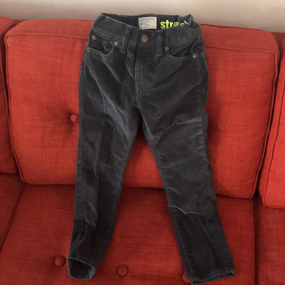 Crewcuts size 5 gray cords Like new!